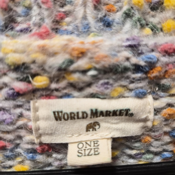 World Market - Speckled Knit Poncho Sweater - Picture 4 of 5